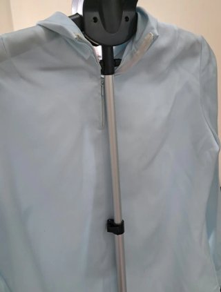Blusa azul satinada, vintage