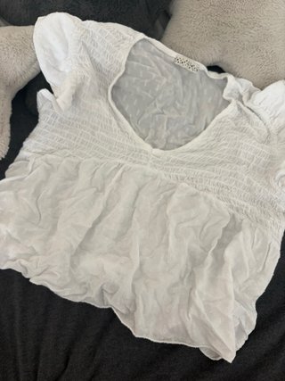 Blusa blanca manga corta