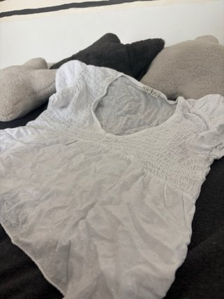 Blusa blanca manga corta