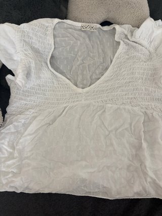 Blusa blanca manga corta