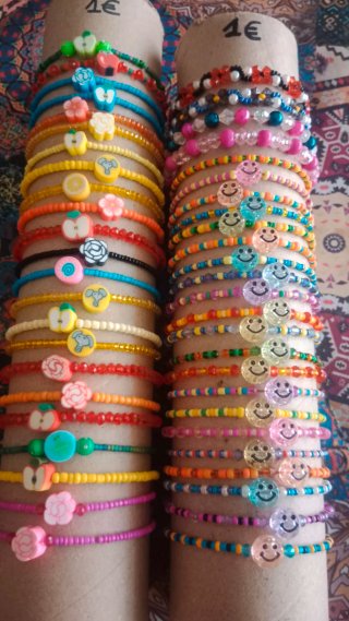 Pulseras de abalorios