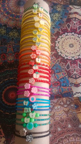 Pulseras de abalorios