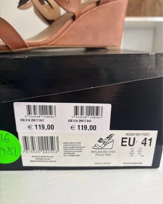 Sandalias Ralph Lauren Marrones Talla 41