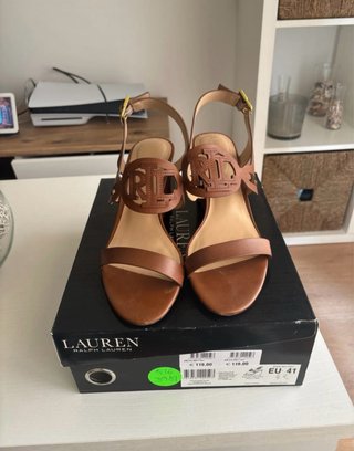 Sandalias Ralph Lauren Marrones Talla 41