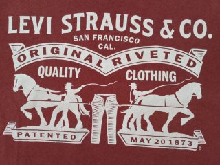 T-shirt Levi's Bordeaux Logo Vintage Tg L