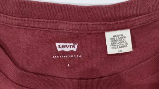 T-shirt Levi's Bordeaux Logo Vintage Tg L