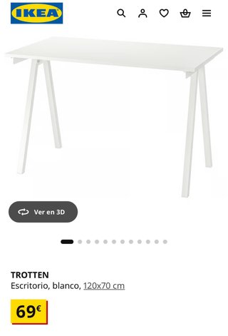 Mesa de oficina beige y blanca.