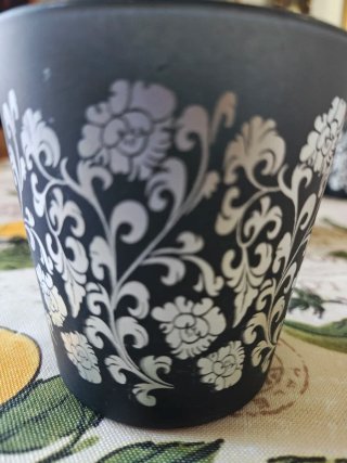 Set 6 Porta candele in vetro nero