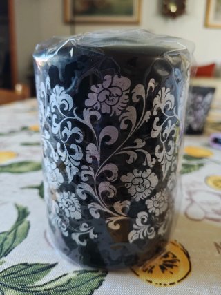 Set 6 Porta candele in vetro nero
