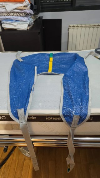 Grúa eléctrica con 2 lonas. Ideal para domicilio.
