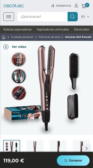 NUEVO!!! Cecotec Airlisse 2en1 Forcedry Negro/Rosa