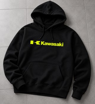 Sudadera Kawasaki Fluor Negra