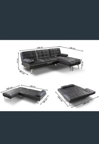 Sofá Chaiselongue Moderno Azul