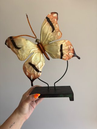 Decoración Mariposa Metal y Madera
