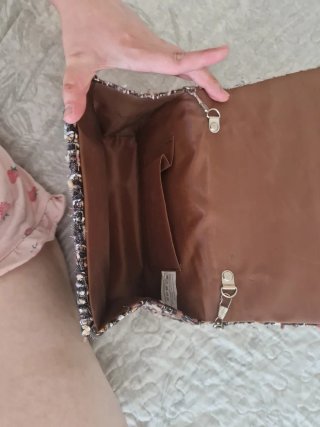 Bolso de fiesta tweed cadena