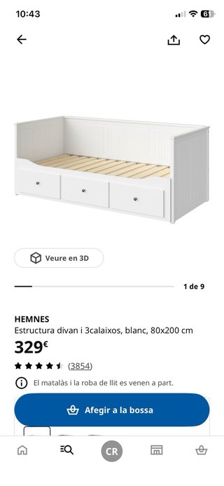 Sofá Cama Ikea Hemnes Blanco