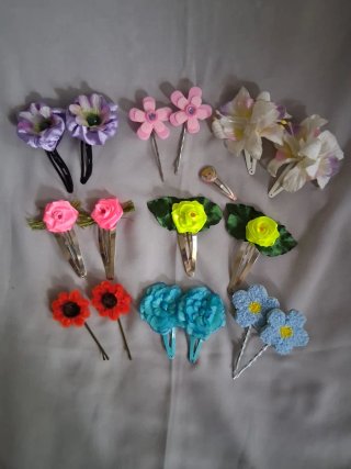 Bolsa y accesorios de pelo para niña