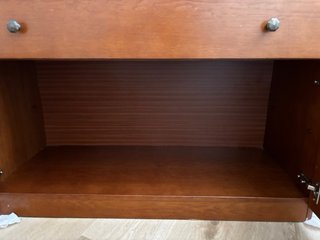 Cómoda de madera 3 cajones y 2 puertas