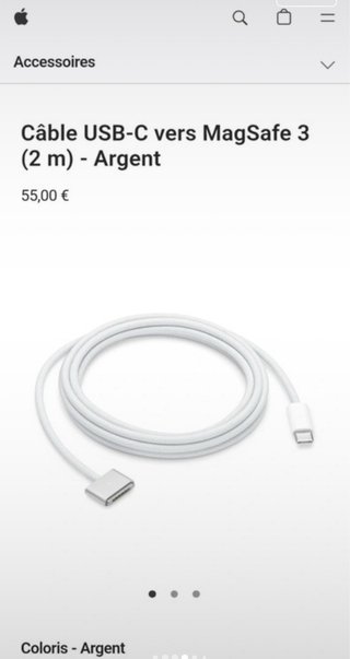 Caricabatterie Apple USB-C 140W + Cavo MagSafe 3