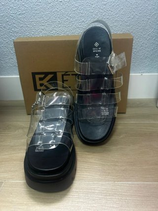 Sandalias transparentes plataforma