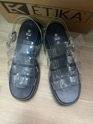 Sandalias transparentes plataforma