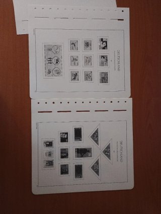Sellos RDA 1964 MNH y hojas preimpresas Leuchtturm