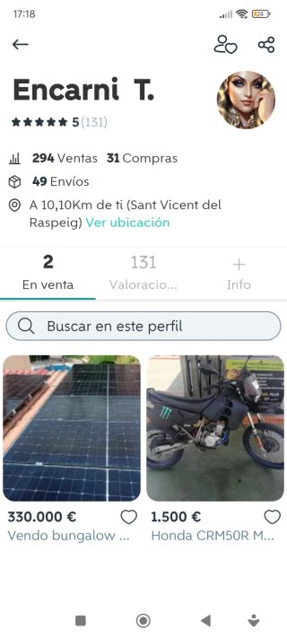 Moto Motocross Negra En san Vicente del Raspeig.