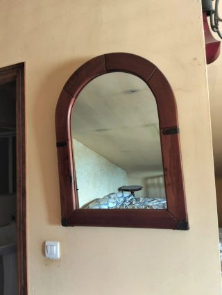 Espejo de madera maciza