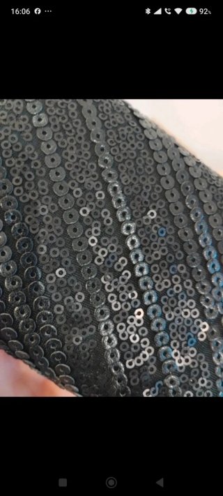 Bolso de mano negro lentejuelas
