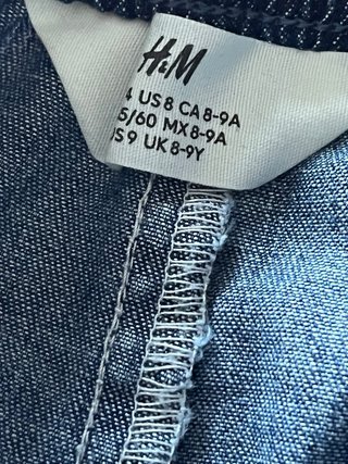 Pantalón corto vaquero talla 8-9 años