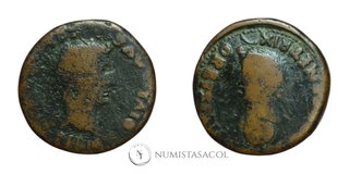 Dupondio Augusto y Livia Colonia Romula 26,2g