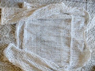 Top Zara Crochet Blanco Talla M