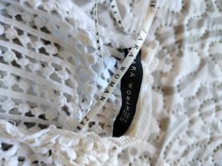 Top Zara Crochet Blanco Talla M