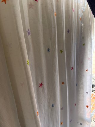 Cortinas infantiles estrellas multicolor