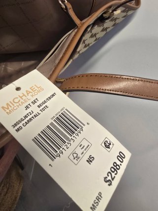 Bolso Michael Kors Beige y Marrón Original