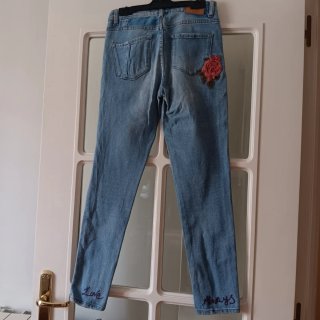 Pantalón vaquero Zara Talla 34 Rosa