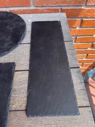 Set de 3 bandejas de pizarra para sushi, tapas