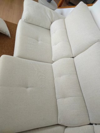 Sofá 4 plazas beige 3.60m