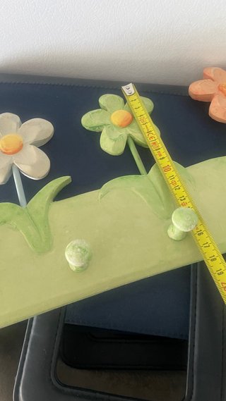Appendiabiti in legno con fiori