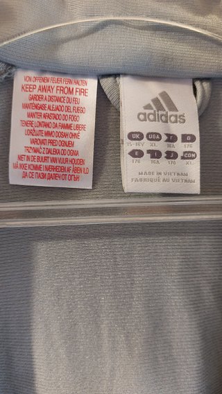 Felpa Adidas uomo zip grigia e nera taglia M