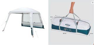 Carpa Plegable Gris y Blanca