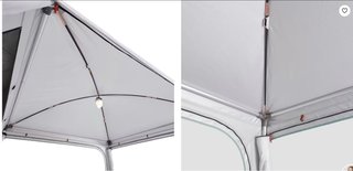 Carpa Plegable Gris y Blanca