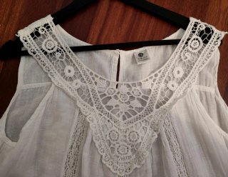 Vestido blanco encaje talla L/XL