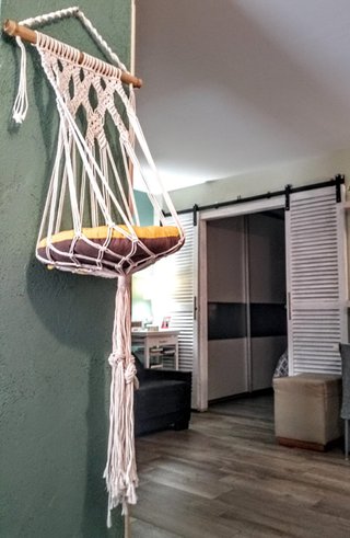 CAMA COLUMPIO HAMACA COLGANTE PARA GATOS MACRAME