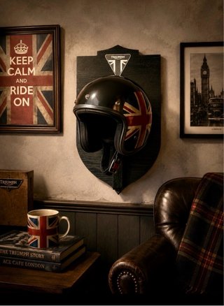 Soporte Casco Madera Triumph