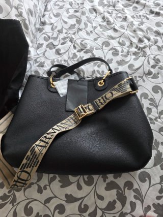 Bolso Emporio Armani Negro y Blanco Nuevo