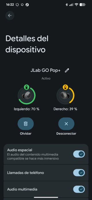 JLab Go Air Pop+ Auriculares Bluetooth Azul 051206