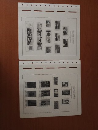 Sellos RDA 1970 MNH y hojas preimpresas Leuchtturm