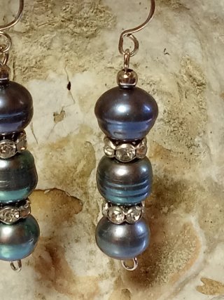 Pendientes Perlas Barrocas Agua Dulce Irregulares