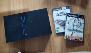Consola PS2 Fat Negra + Mando + 3 Juegos